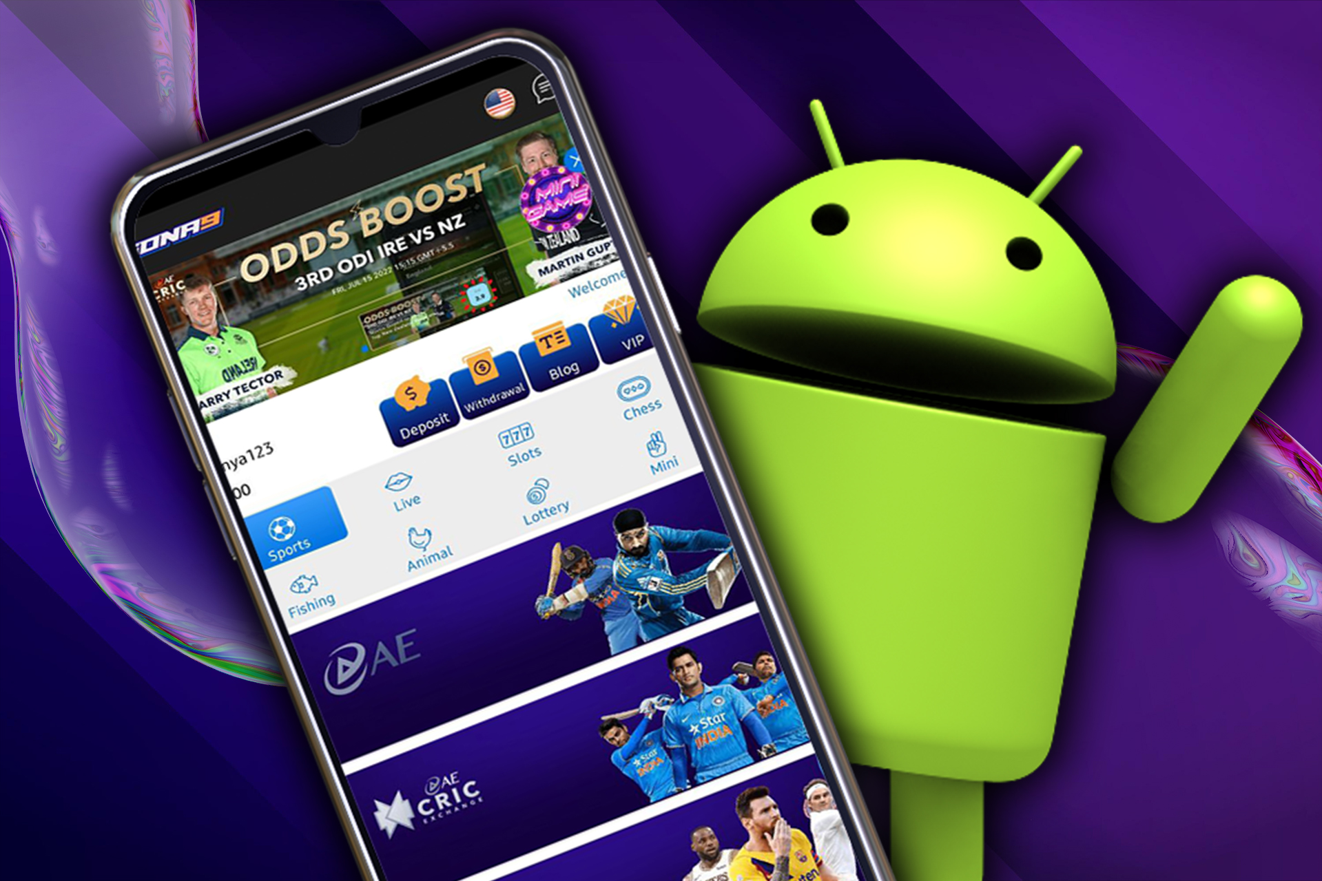 Download the Sona9 apk for Android and bet whenever you want.