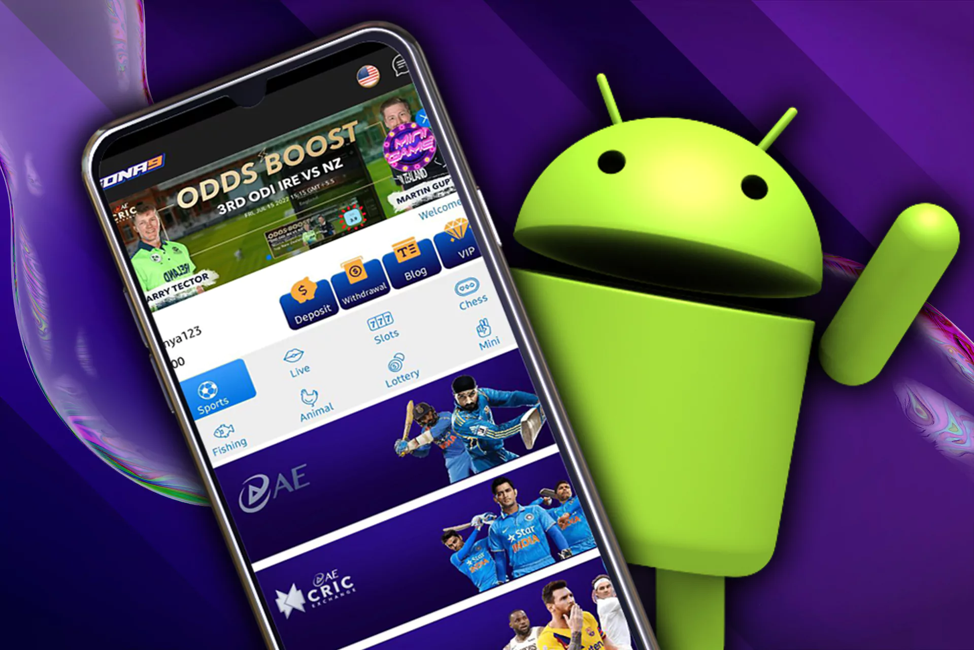 Download the Sona9 apk for Android and bet whenever you want.