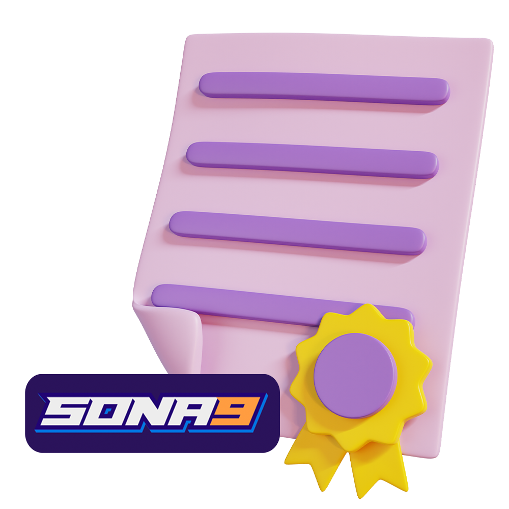 Sona9 is operating under the jusrisdictionf of St. Kitts and Nevis license.
